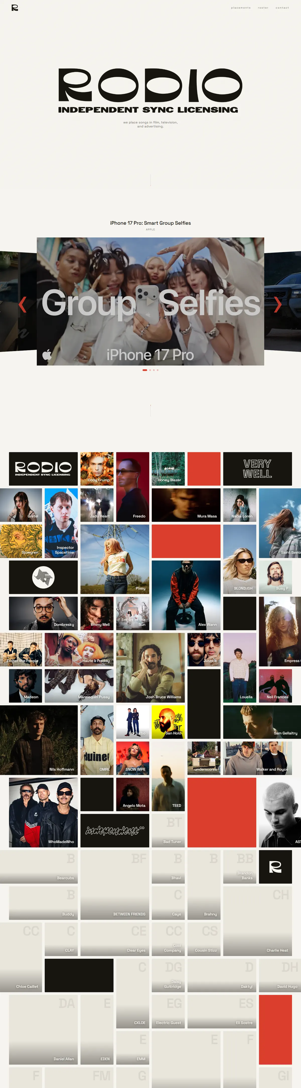 Rodio website
