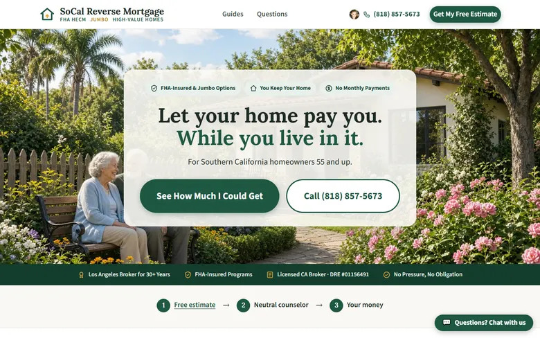 SoCal Reverse Mortgage website